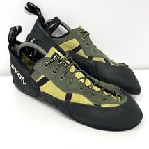 Evolv Men’s Trax XF3 Rock Climbing Shoe Sz 10.5 / 44 EU Green Leather Bl... - $737.59 MXN