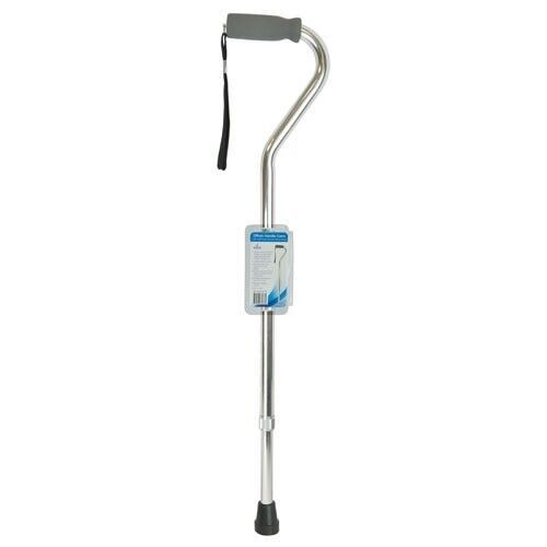 Blue Jay Silver Offset Cane with Soft Foam Handle &amp; Wrist Strap Comfortable - $22.18