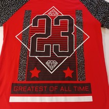 Vibes #23 Greatest Of All Time Men's Red & Black Cotton Raglan T-Shirt Size M image 3