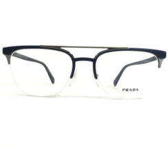 Prada Eyeglasses Frames VPR 63U LFE-1O1 Blue Silver Square Half Rim 54-19-145 - £74.55 GBP