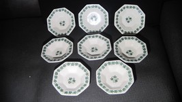 8 CASTLETON INDEPENDENCE GARLAND GREEN LEAF~IVY~IRONSTONE~6&quot; Fruit BOWLS~ - $14.85