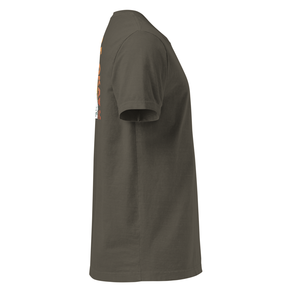 Unisex Oversized T-Shirt - Okay Back Print Washed Charcoal Item image 7