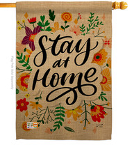 Stay At Home - Impressions Decorative House Flag H137197-BO - £32.21 GBP