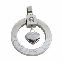 Forever Love Heart Promise Pendant Stainless Steel Anniversary Necklace - $17.99