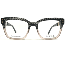 L.A.M.B Eyeglasses Frames LA045 BLK Black Pink Cat Eye Thick Rim 52-18-140 - £88.74 GBP