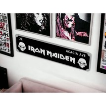 Iron Maiden Rock/Metal Street Sign 6&quot; X 24&quot; Man Cave Indoor/Outdoor Eddie Piece - £31.15 GBP