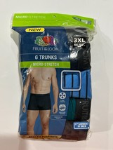 Fruit of the Loom Micro Stretch Trunks Tag Free Moisture Wicking 6 Pack ... - $12.81
