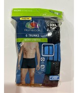 Fruit of the Loom Micro Stretch Trunks Tag Free Moisture Wicking 6 Pack ... - $12.81