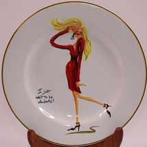 Sakura Glamour Girls I Just Want To Be Wonderful Stoneware Salad Plate Dessert  - $3.75