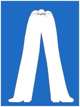 1965.White pants,blue background Poster.Comedy.Home studio room design art - £12.74 GBP+