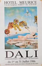 Salvador Dali - Affiche Originale D&#39;exposition - Poster - Hotel Meurice - 1986 - $129.43