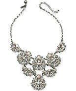 I.n.c. Black-Tone Crystal Cluster Statement Necklace, 17&quot; + 3&quot; extender,... - £19.67 GBP