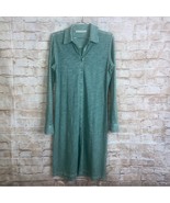 Peruvian Connection Lagos Shirt Dress Green Verdigris Size Small - $818.43 MXN