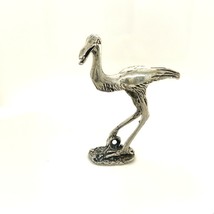 Vtg Sterling Signed 800 Italy 3D Carved Large Big Bird Statue Figure Miniature - $74.25