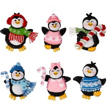 DIY Bucilla Winter Land Penguins Christmas Felt Ornament Kit 89668E - £27.13 GBP