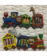 VTG 1991 Burwood Products Circus Train 3D Wall Decor 3109-1 &amp; 3109-2 Fas... - £18.13 GBP