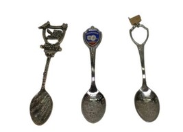 3 Souvenir Spoons 1 Pewter 2 Stainless Virginia Capitol Fredericksburg - £6.44 GBP