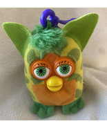 Furby Green Yellow Fuzzy Tail Plush Toy Backpack Keychain Clip - $233.23 MXN