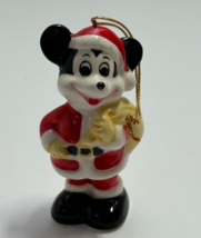 Santa Mickey Mouse Figural Christmas Ornament Walt Disney Vintage - £7.92 GBP