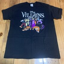 Disney Villains Black Short Sleeve Graphic T-Shirt L Maleficent Ursula H... - $16.78