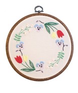 Olympus Garden Party French Embroidery Kit Botanical Wreath Tulip GP-K14 - $61.47 CAD