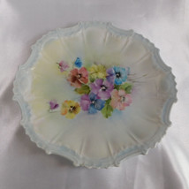 Vintage Signed Hand Painted Plate with Pansies # 22313 - £14.96 GBP