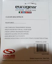 Shalam Imports Brand Eurogear Extreme Adventure Clear Backpack Blue image 6