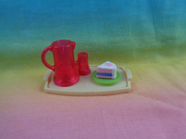 Fisher Price Loving Family Dollhouse Dessert Tray w/ Pink Pitcher and Ca... - $3.35