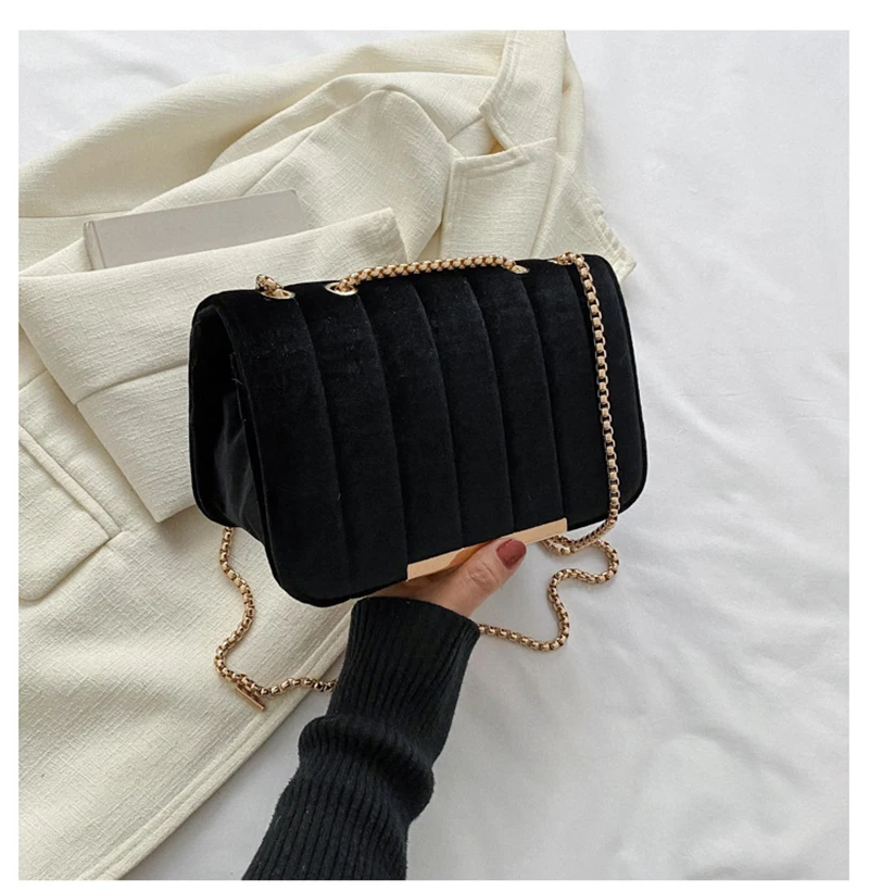 Fashion Trend Velvet Small Square Crossbody Bags for WomenSpring New Cha... - $21.26