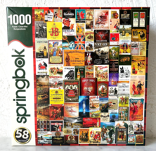 Whiskey and Scotch Springbok Puzzle 1000 Piece COMPLETE Dewar&#39;s-Jameson-... - £22.28 GBP