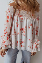 Catalina Off Shoulder Ruffled Sleeve Blouse - $29.59