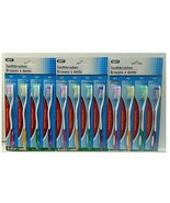 ( LOT 3 ) 4/pk=12 Brushes SOFT Toothbrush Multi Color Family Pk/Ylow/Gre... - £10.16 GBP