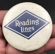 Vintage Reading Lines NS Norfolk Southern Railway Blue Logo Round Pin 2.... - £7.42 GBP