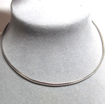 All SOLID Sterling 925 Silver 3mm Wide Omega 20&quot; Necklace ITALY Jewelry 17.1gr - £41.02 GBP