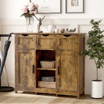 Vintage Wooden Storage Cabinet with Drawers &amp; Shelves for Home - $137.99