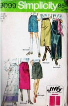 Vintage 1970 Misses&#39; JIFFY SKIRTS in 3 Lengths Simplicity Pattern 9099 S... - $10.00