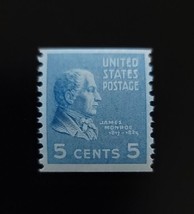 1939 5c James Monroe, 5th U.S. President, Coil Scott 845 Mint F/VF LH - £1.95 GBP