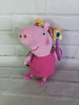 TY Peppa Pig As Princess Fairy Plush Stuffed Animal Toy Pink - £8.17 GBP