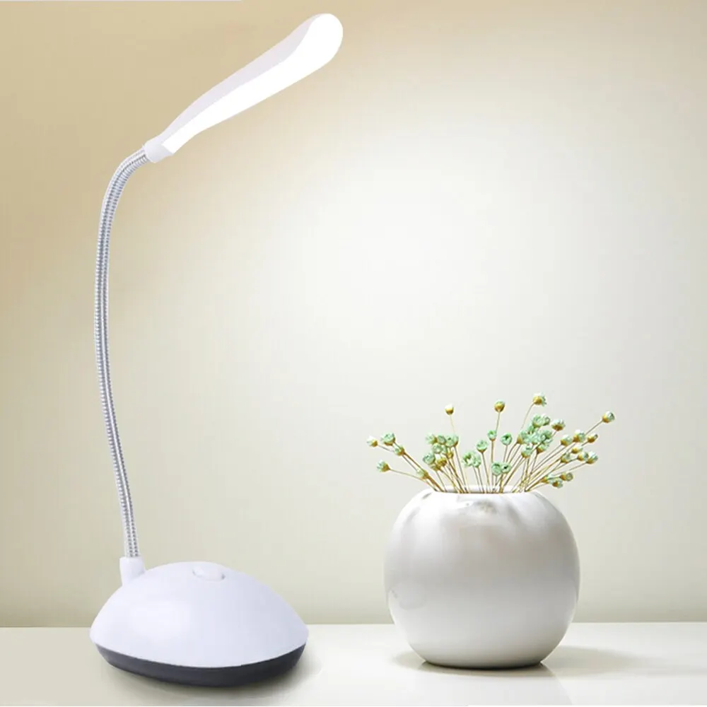 LED Desk Table Reading Lamp For Study Eye Protection Lamp AAA Battery Po... - $11.55