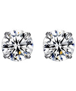 Anyco Earrings Fashion 925 Sterling Silver Simple Luxury Zircon Mini Sma... - $292.96 MXN