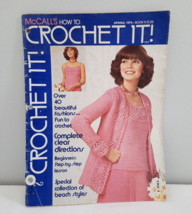 VTG McCall&#39;s How To Crochet It! Magazine Patterns Spring 1975 Bikini Poncho Hat - £6.27 GBP