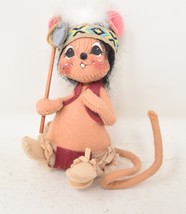 7” Big Feather Mouse Annalee Doll 1997 Fall Indian Thanksgiving Mice - £20.33 GBP