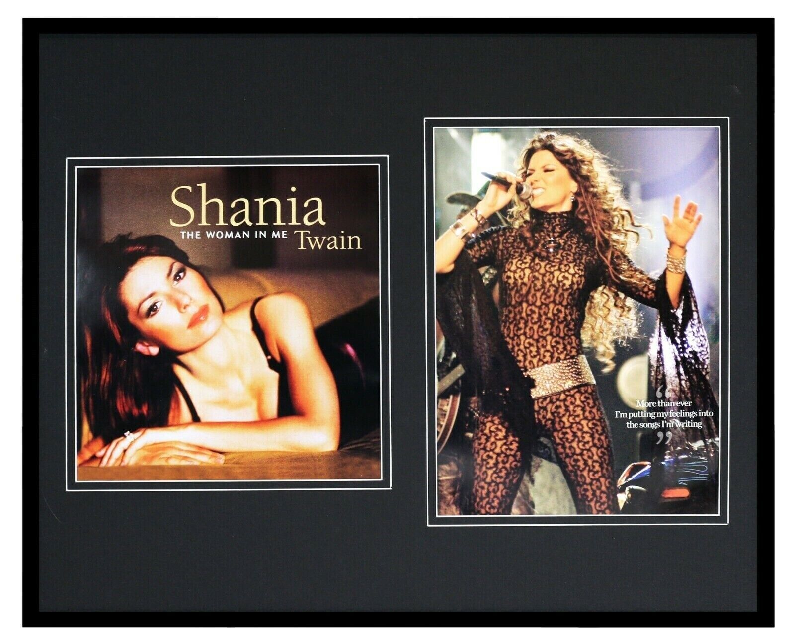 Primary image for Shania Twain Framed 16x20 The Woman in Me Photo Display