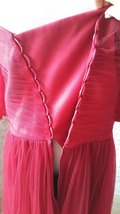 Dark Red Long Maxi Dress Gown Women Custom Plus Size Off Shoulder Tutu Dress image 3