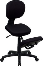 Black Fabric Mobile Ergonomic Kneeling Posture Task Office Chair From Flash - £219.00 GBP
