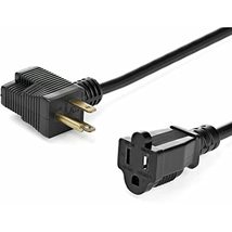 StarTech.com 6ft (2m) Power Extension Cord - 360° Rotating Flat Plug Extension C - £18.60 GBP+