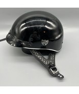 Harley Davidson Trespasser Half Helmet Med Open Face Studded Leather Chi... - $73.66 CAD