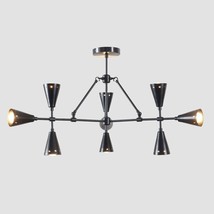 9 Lights Modern Brass Mid Century Sputnik Chandelier Pendant Fixture Modern Lamp - £450.45 GBP