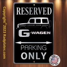 G WAGEN MERCEDES BENZ Parking 8&quot;x12&quot; Brushed Aluminum and translucent Black sign - £15.47 GBP