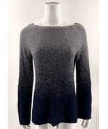 White House Black Market Tunic Sweater Small Navy Blue Silver Ombre Bell... - $62.65 CAD